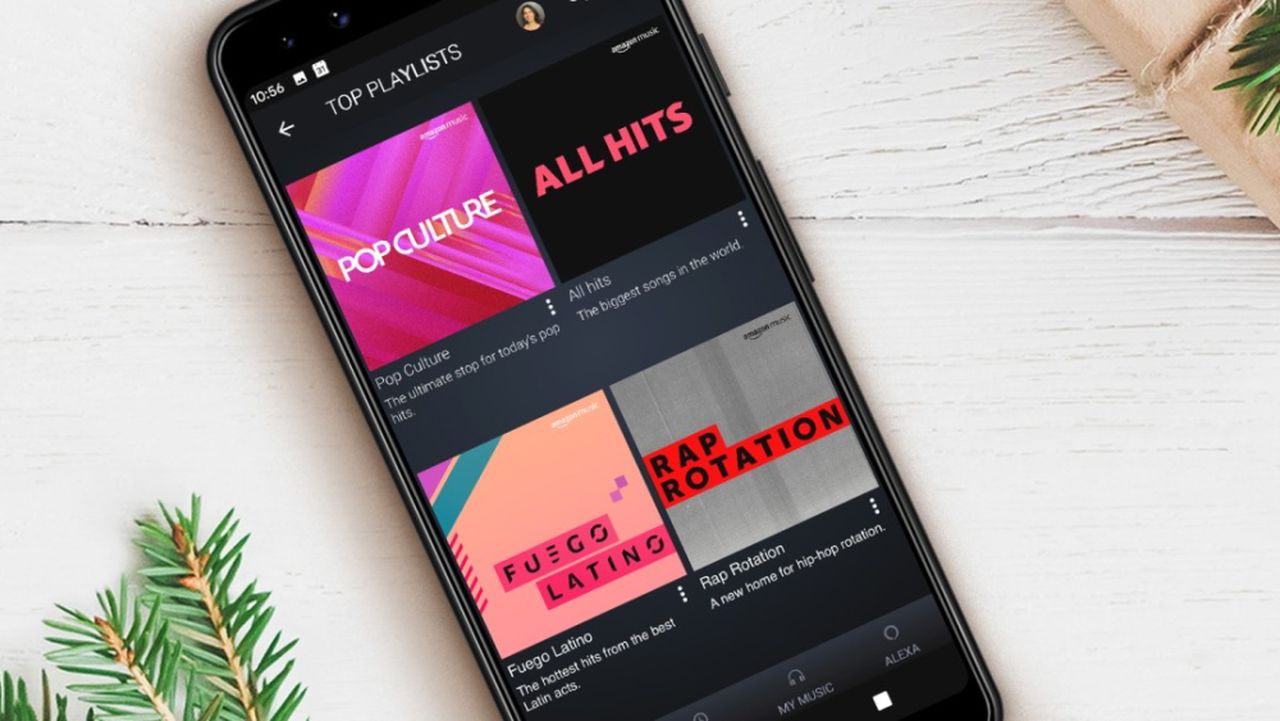 Amazon Music is now free, ad-sponsored on iOS, Android and Fire TV. Image via Amazon.