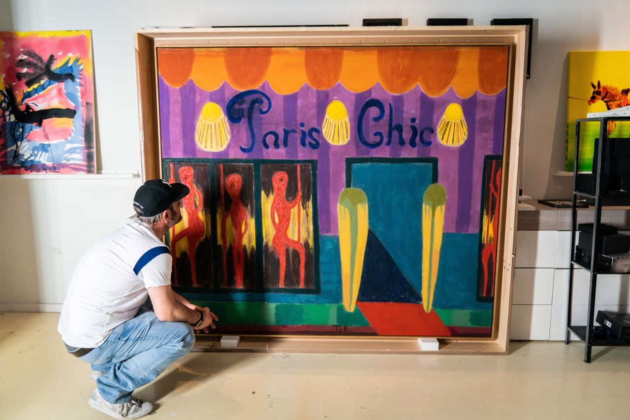 Tal R wins case, painting cannot be cut up for use in designer watches. Image via Marie Odgaard.