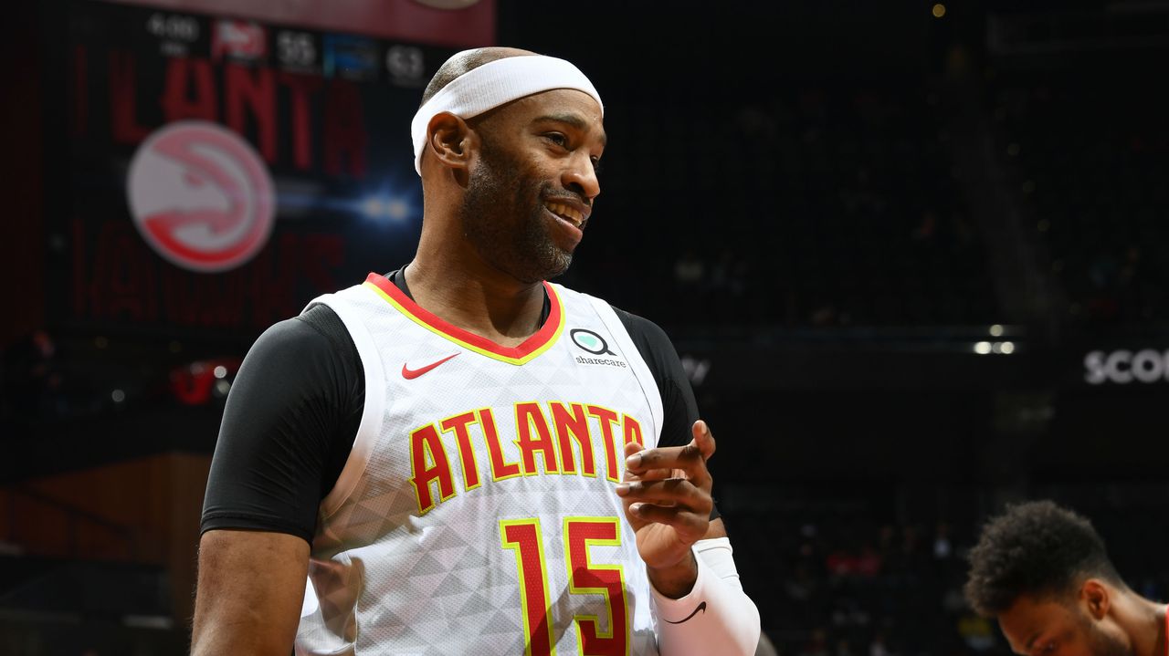 Vince Carter makes NBA history by being the first player whose career spanned four decades. Image via NBA.