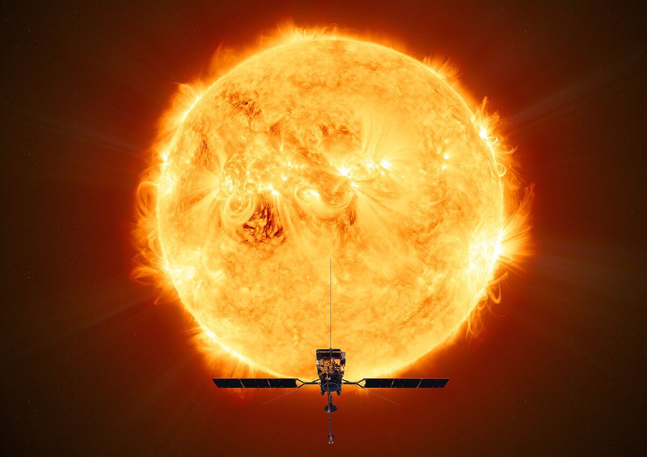 The satellite will take two years to orbit the sun., image via ESA/ATG medialab