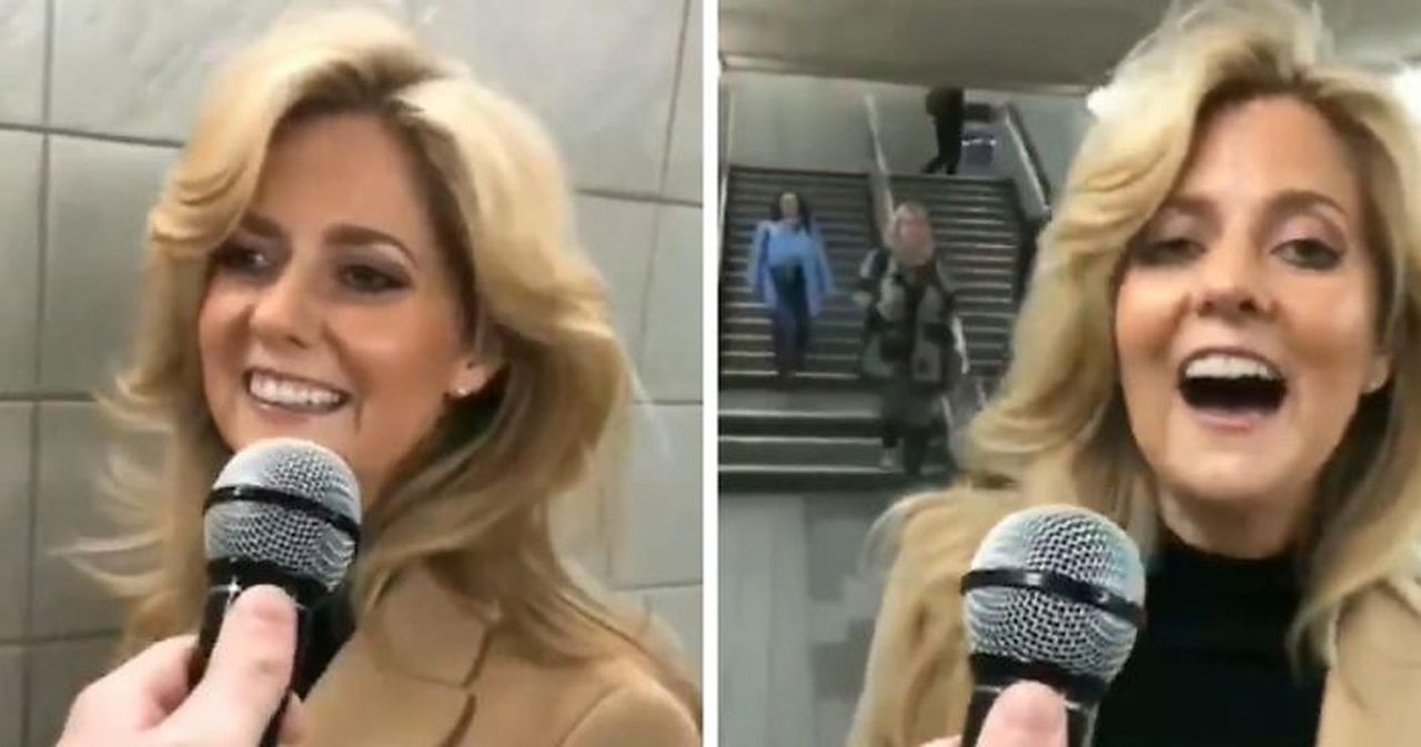 Viral London Underground singer Charlotte Awbery performs 'Shallow' on Ellen. Image via Indy100.