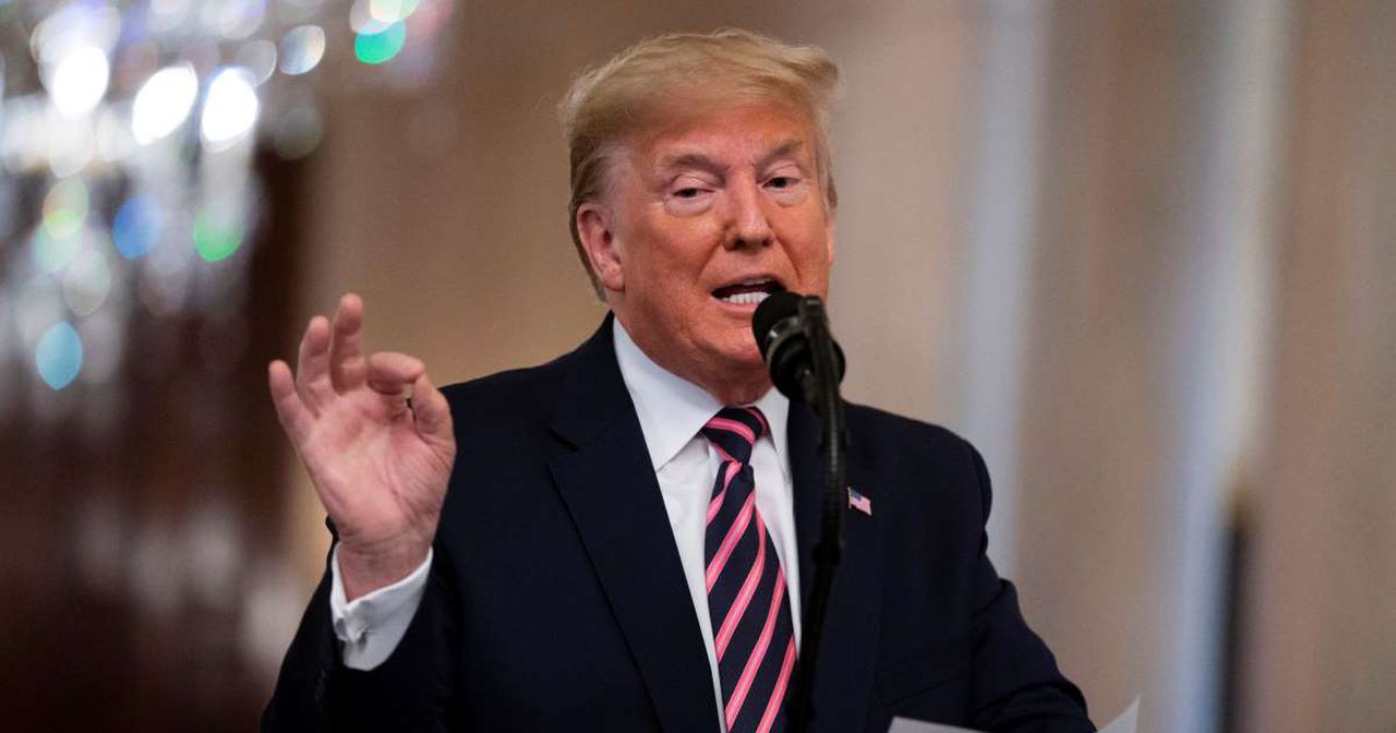 Trump claimed the death brought the US closer to defeating Al-Qaeda, image via AP