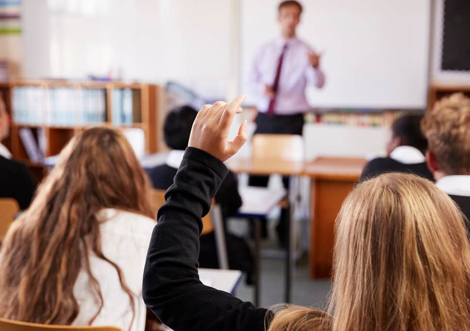 Latest survey reveals two-thirds of UK teachers want to leave their jobs. Image via The Independent.