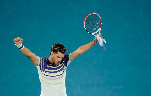 Nadal suffers defeat at Australian Open, Thiem proceeds to semi-finals. Image via New York Times.