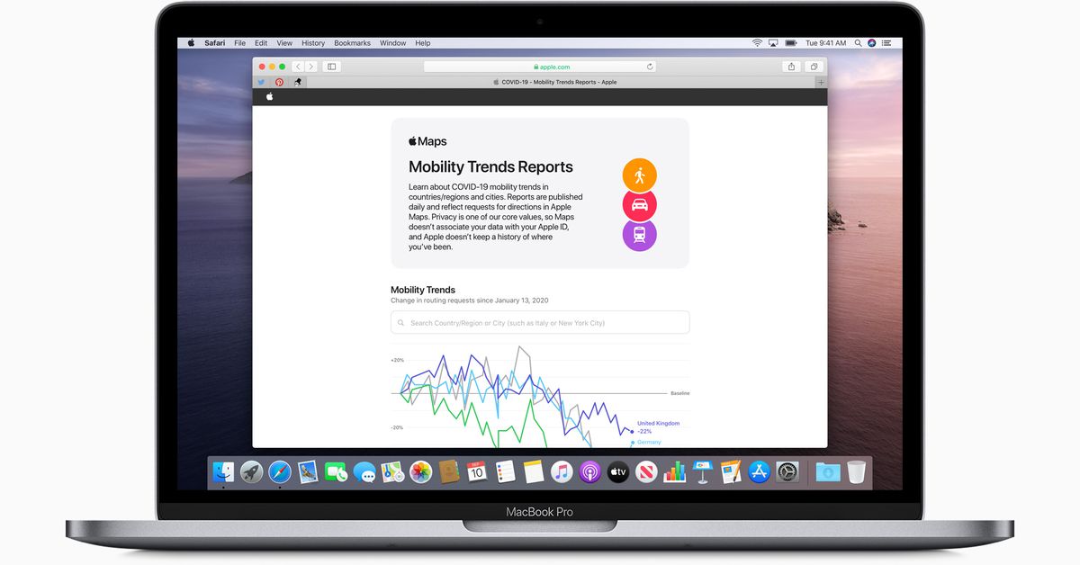 Apple makes user location data from Apple Maps available to help COVID-19 relief efforts