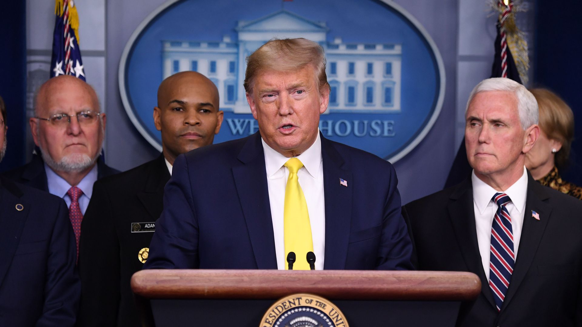 Trump earlier said he will open the country as soon as possible, image via Getty Images