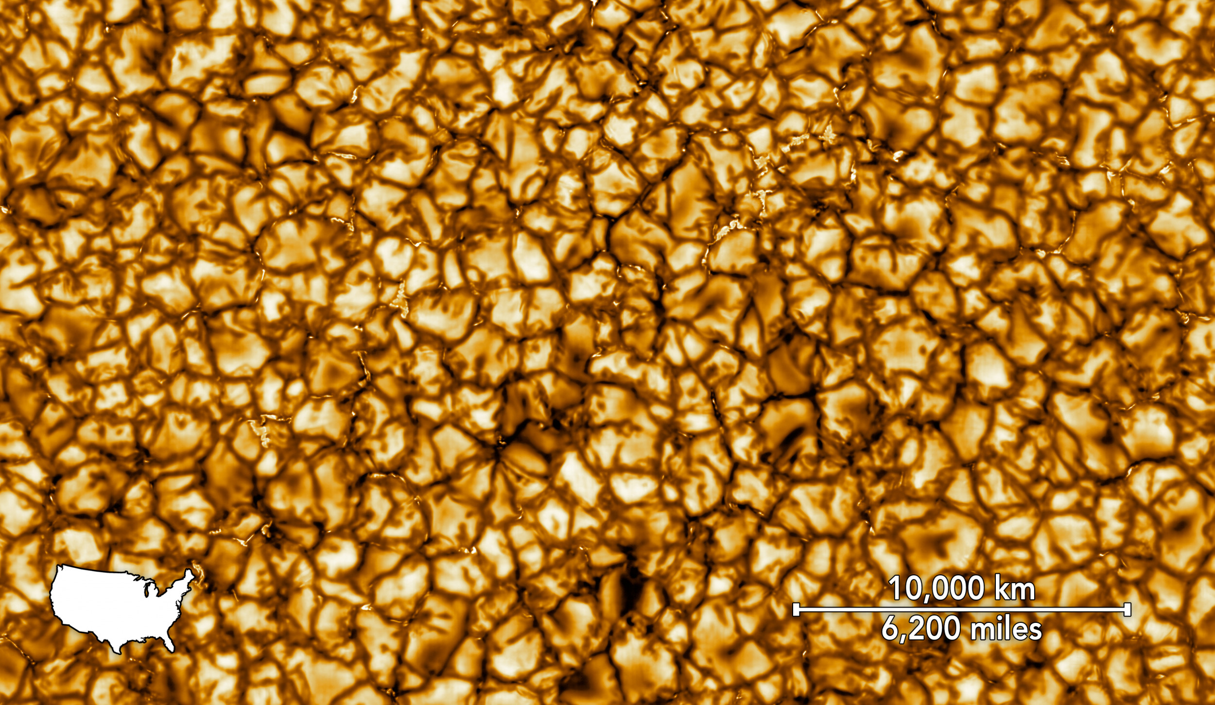 World's largest solar telescope captures extremely detailed pictures of the Sun. Image via NSF.