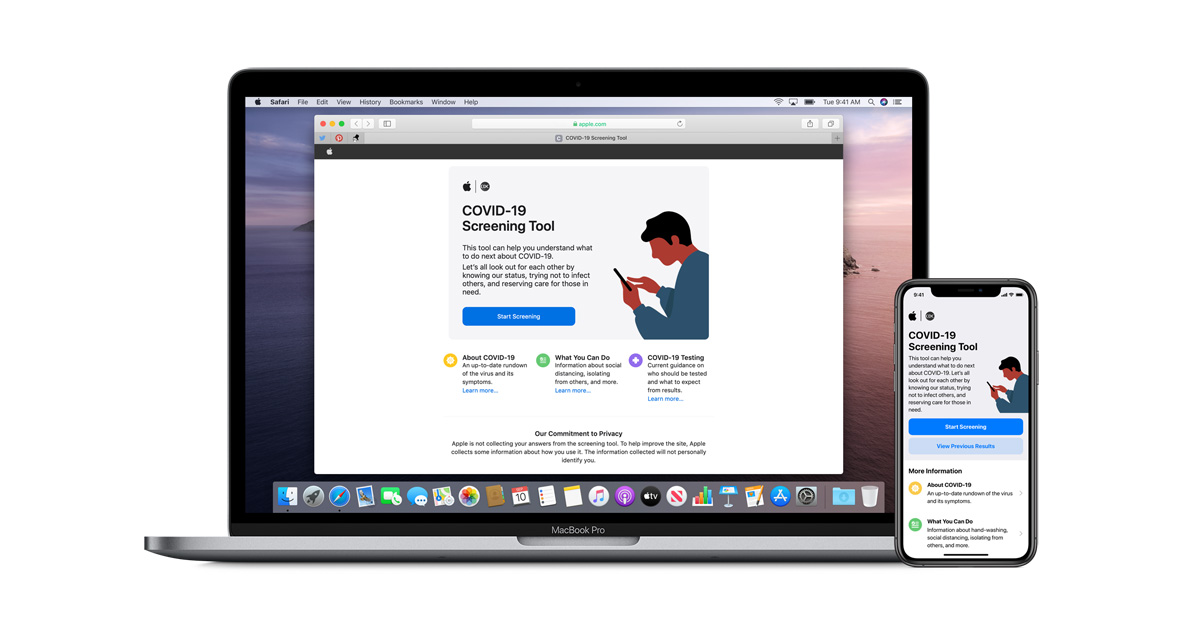 Apple releases new COVID-19 app and website based on CDC guidance