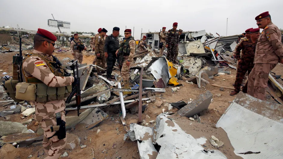 12 people were wounded by the strikes, image via Reuters