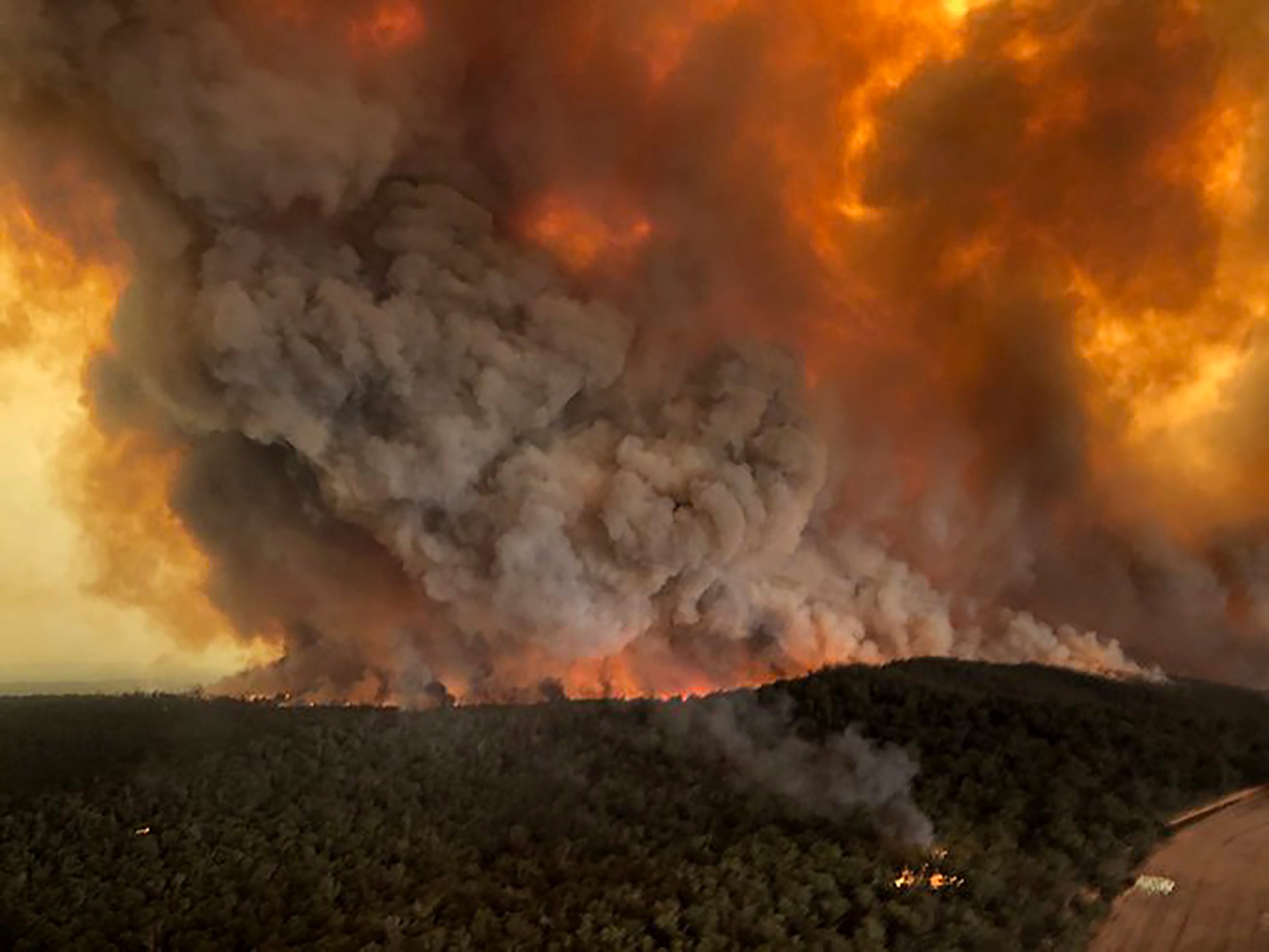 The smoke has been covering Australia for some time now, image via AP