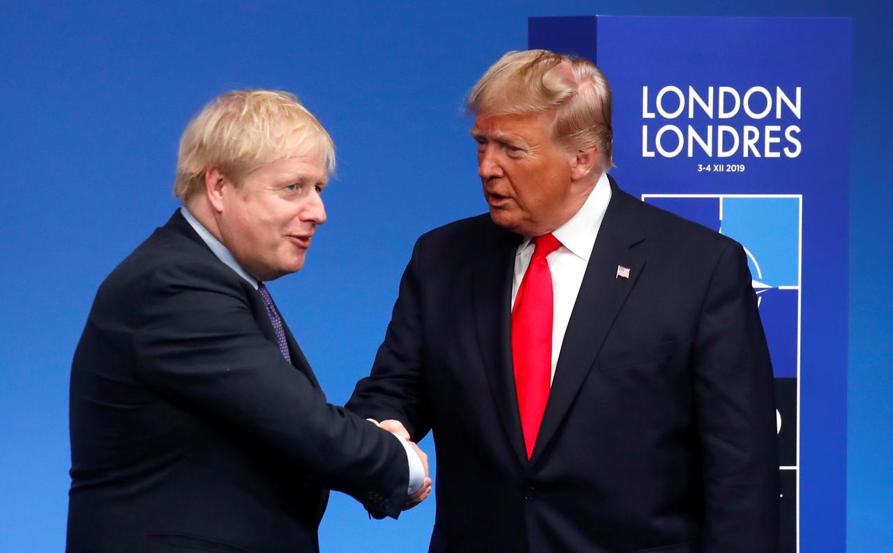 US President Donald Trump wants to meet UK PM Boris Johnson in the White House in the new year. Image via Reuters.