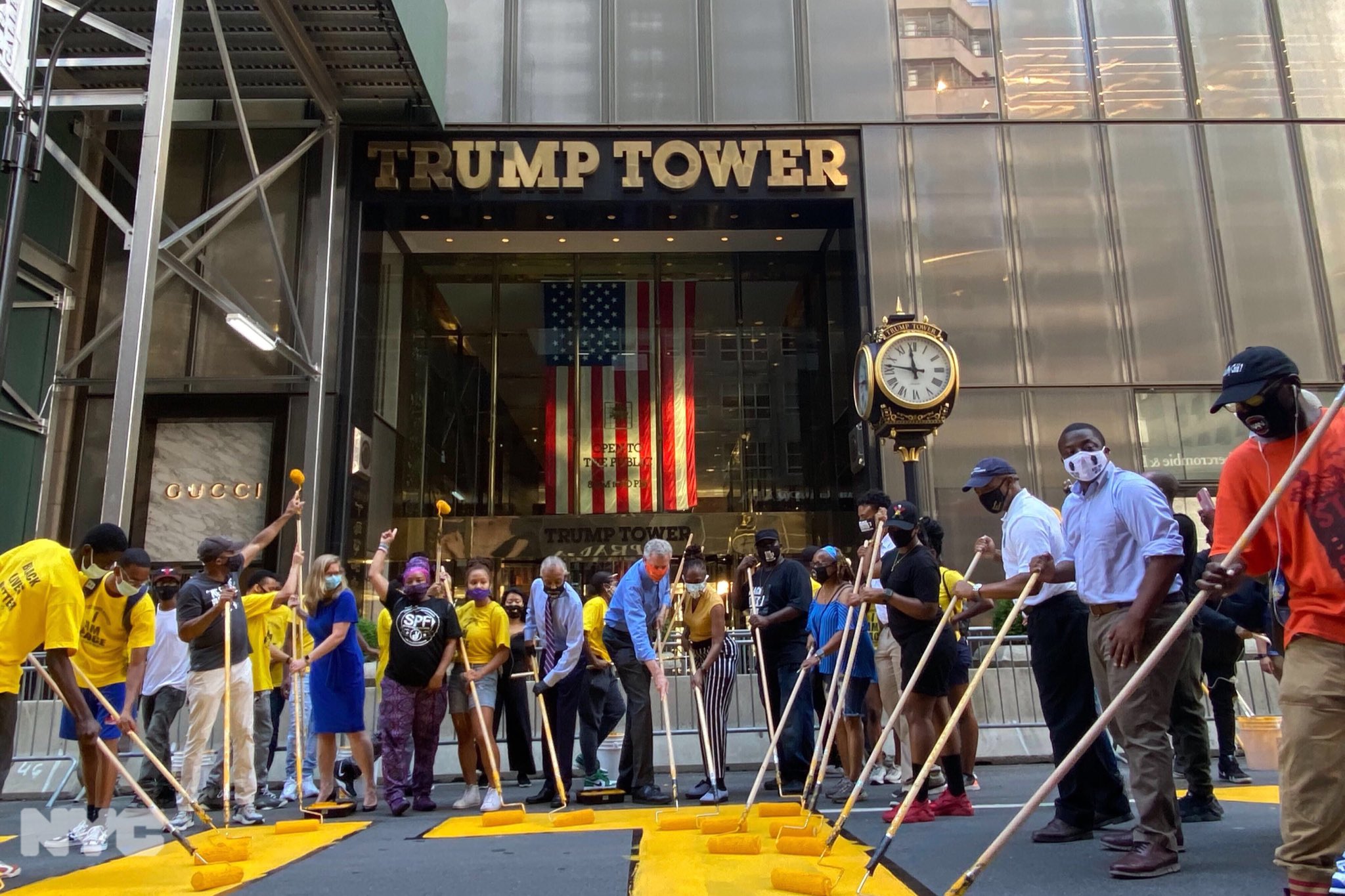 Black Lives Matter mural outside Trump Tower in New York City